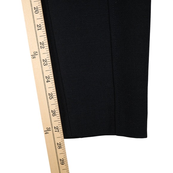 Tory Burch Dress Pants Black Wool Blend Ankle Pants Side Zip Size 10 - Picture 7 of 12